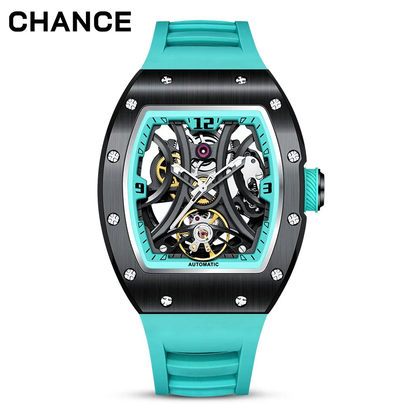 CHANCE JC-9-190G-11 Mechanical Wristwatch Tourbillon Automatic Watches Luxury Hollow Dial Men's Watch