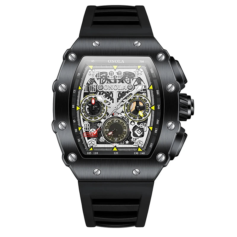 ONOLA 6832 Luxury Watches Brands for Men Luxurious Mens Mechanical Watch Sports Waterproof Tourbillon Movement Watch
