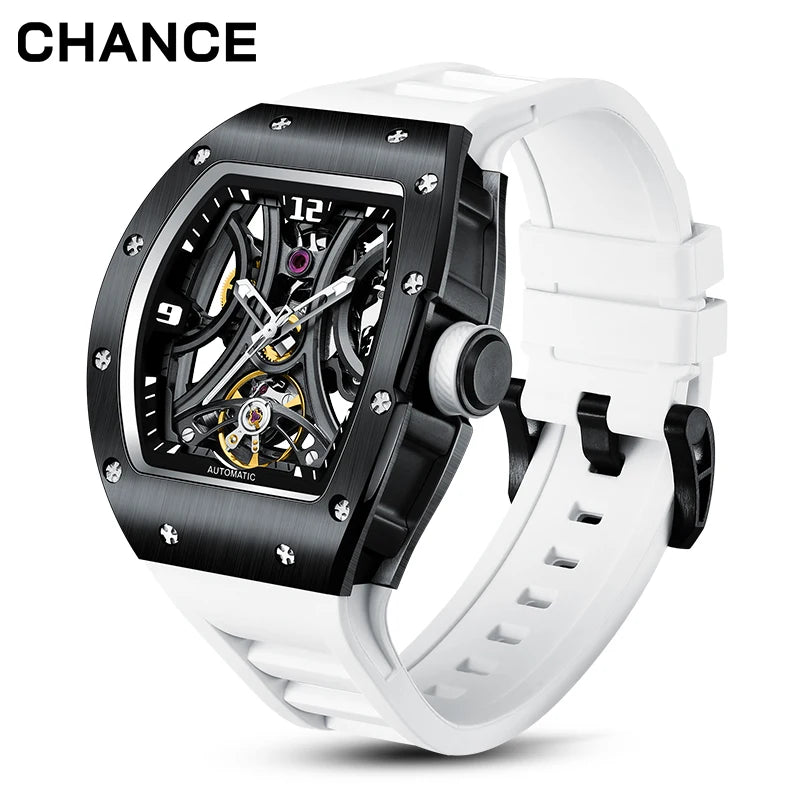 CHANCE JC-9-190G-11 Mechanical Wristwatch Tourbillon Automatic Watches Luxury Hollow Dial Men's Watch