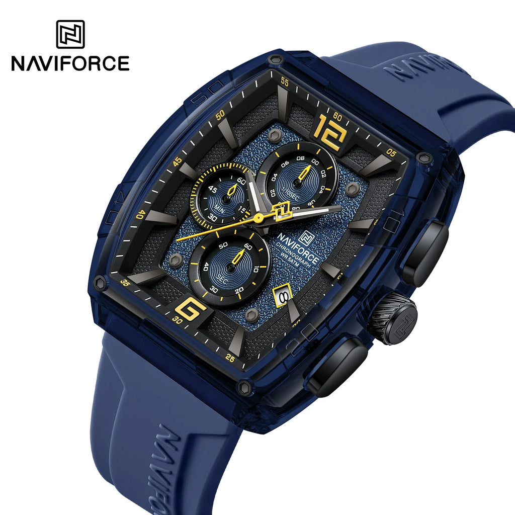Naviforce 6101 NF6101 Branded Watches Wholesale Mens Style Chronograph Analog Original Quartz Wristwatches for Men Montre Homme