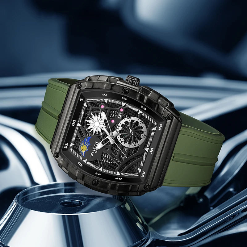 WLISTH Men's  Watch  Quartz Date Display Stainless Steel  Luminous Business Wristwatch