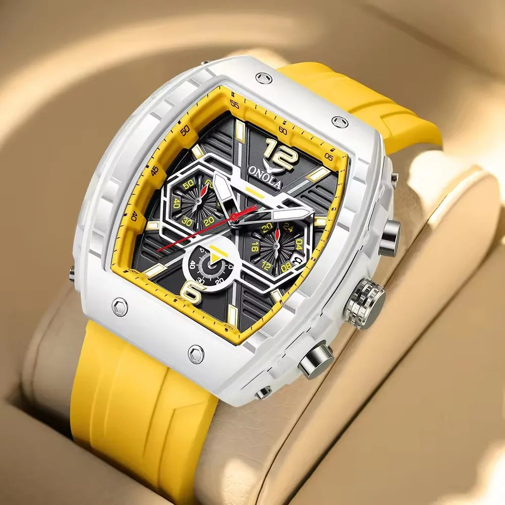 ONOLA 6852 Fashion Casual Quartz Watches Date Luxury Classic Man Watches Luminous Waterproof Male Clock Reloj Hombre Wristwatch