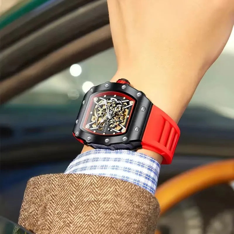 Onola 3829 High Quality Male Quartz Wristwatches for Man Silicone Luminous Hands Watches Brand Cool Watches Luxury for Men Reloj