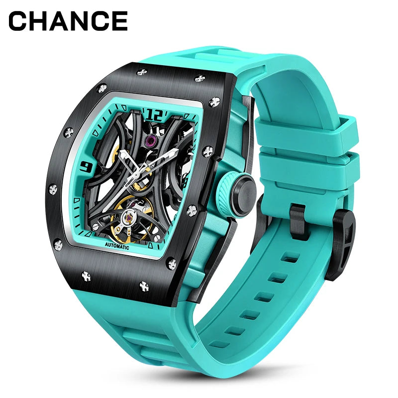 CHANCE JC-9-190G-11 Mechanical Wristwatch Tourbillon Automatic Watches Luxury Hollow Dial Men's Watch