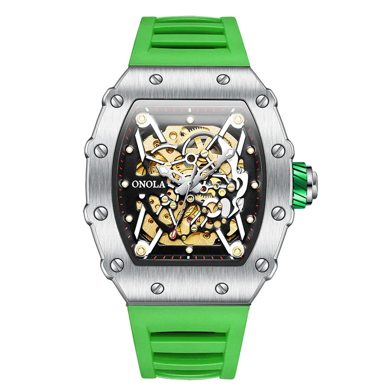 Onola 3829 High Quality Male Quartz Wristwatches for Man Silicone Luminous Hands Watches Brand Cool Watches Luxury for Men Reloj