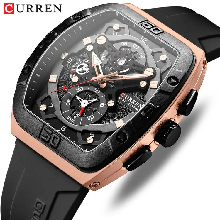 CURREN 8443 Men's Watches  Brand Waterproof Sport Wrist Watch Chronograph Quartz Watches Relogio Masculino