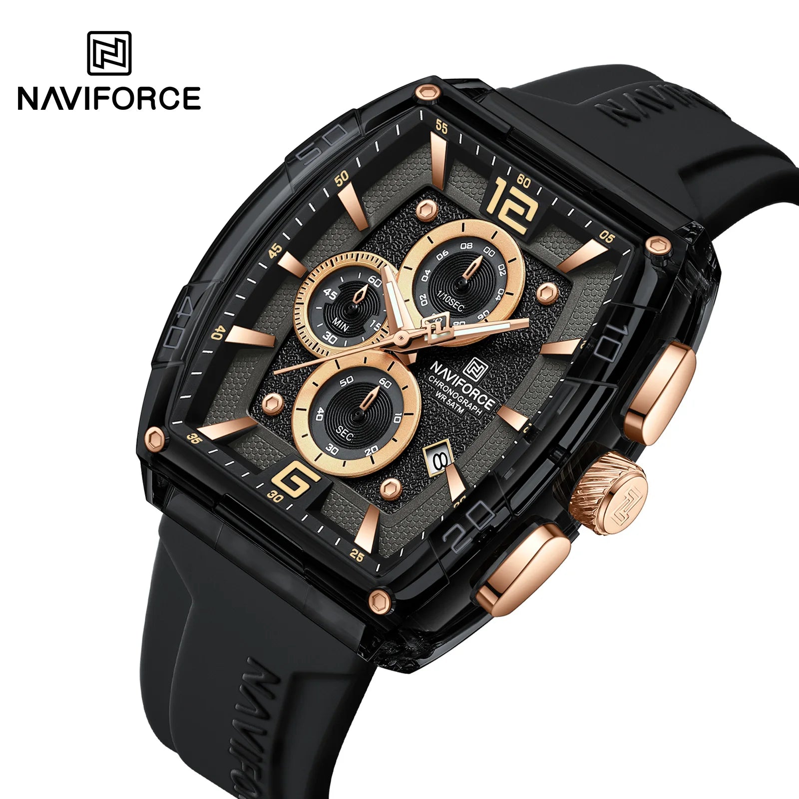 Naviforce 6101 NF6101 Branded Watches Wholesale Mens Style Chronograph Analog Original Quartz Wristwatches for Men Montre Homme