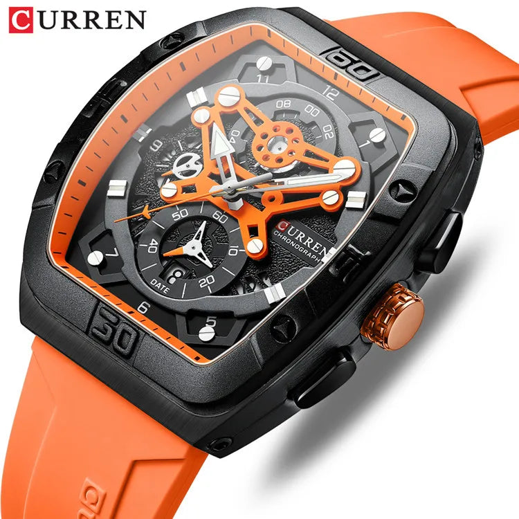 CURREN 8443 Men's Watches  Brand Waterproof Sport Wrist Watch Chronograph Quartz Watches Relogio Masculino