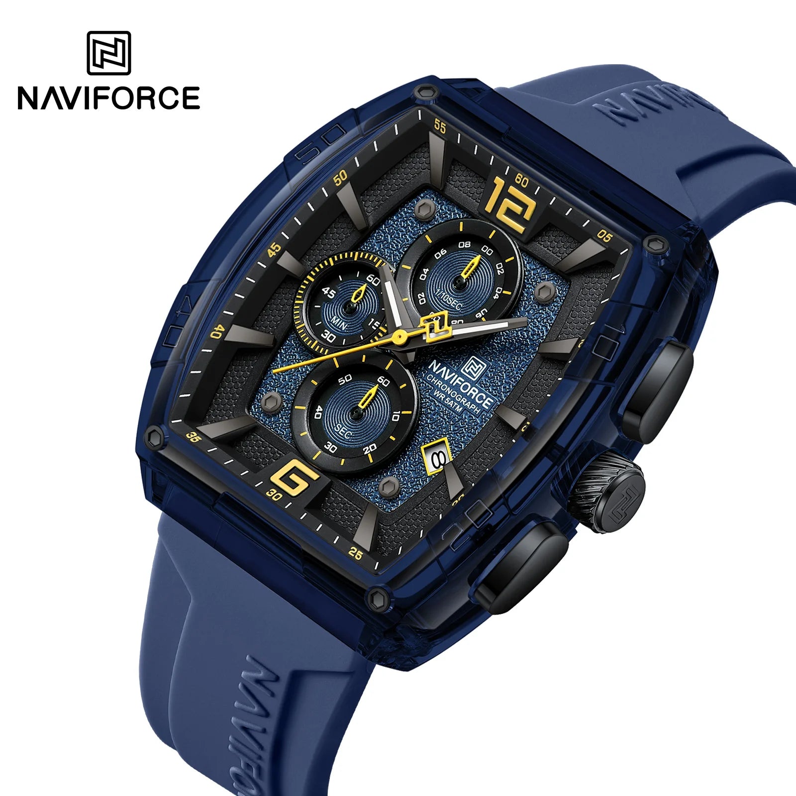 Naviforce 6101 NF6101 Branded Watches Wholesale Mens Style Chronograph Analog Original Quartz Wristwatches for Men Montre Homme