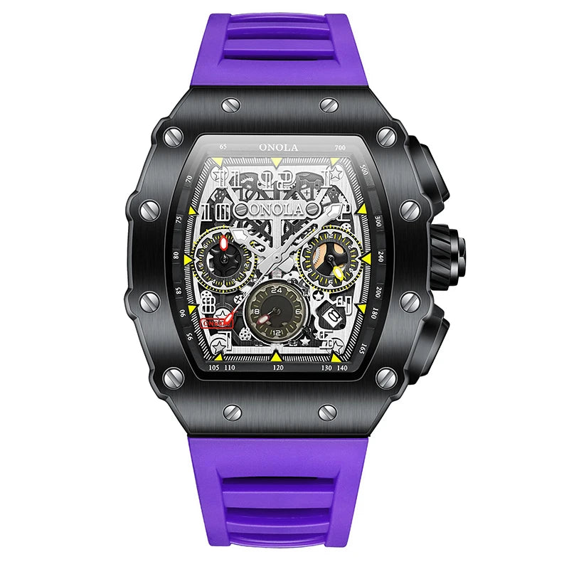 ONOLA 6832 Luxury Watches Brands for Men Luxurious Mens Mechanical Watch Sports Waterproof Tourbillon Movement Watch