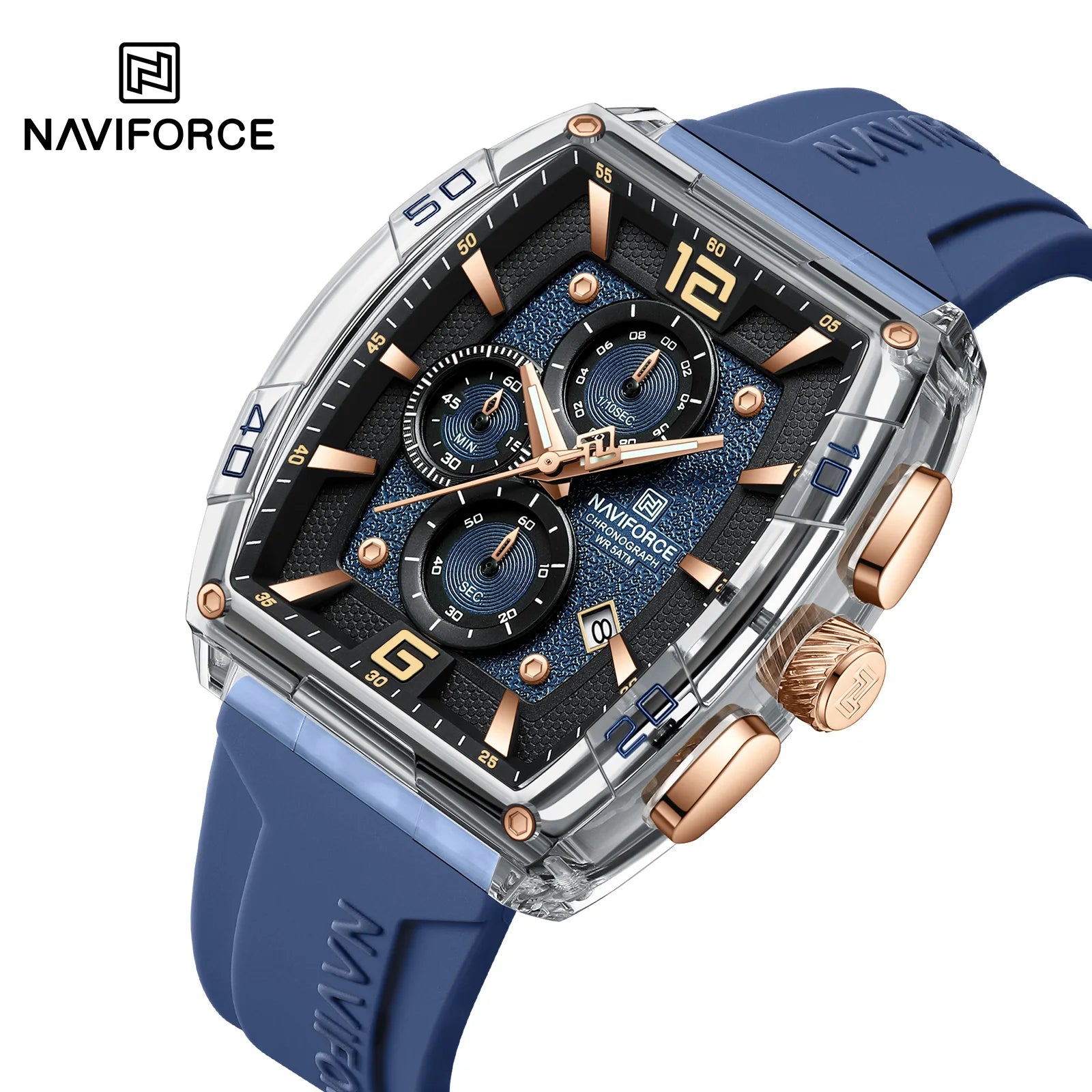 Naviforce 6101 NF6101 Branded Watches Wholesale Mens Style Chronograph Analog Original Quartz Wristwatches for Men Montre Homme
