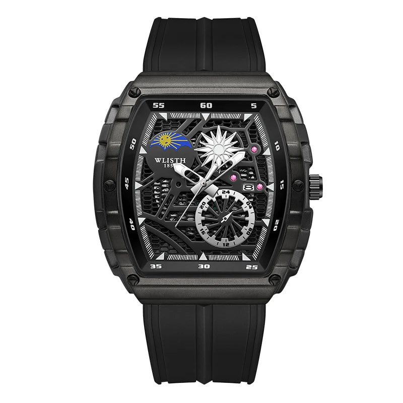 WLISTH Men's  Watch  Quartz Date Display Stainless Steel  Luminous Business Wristwatch