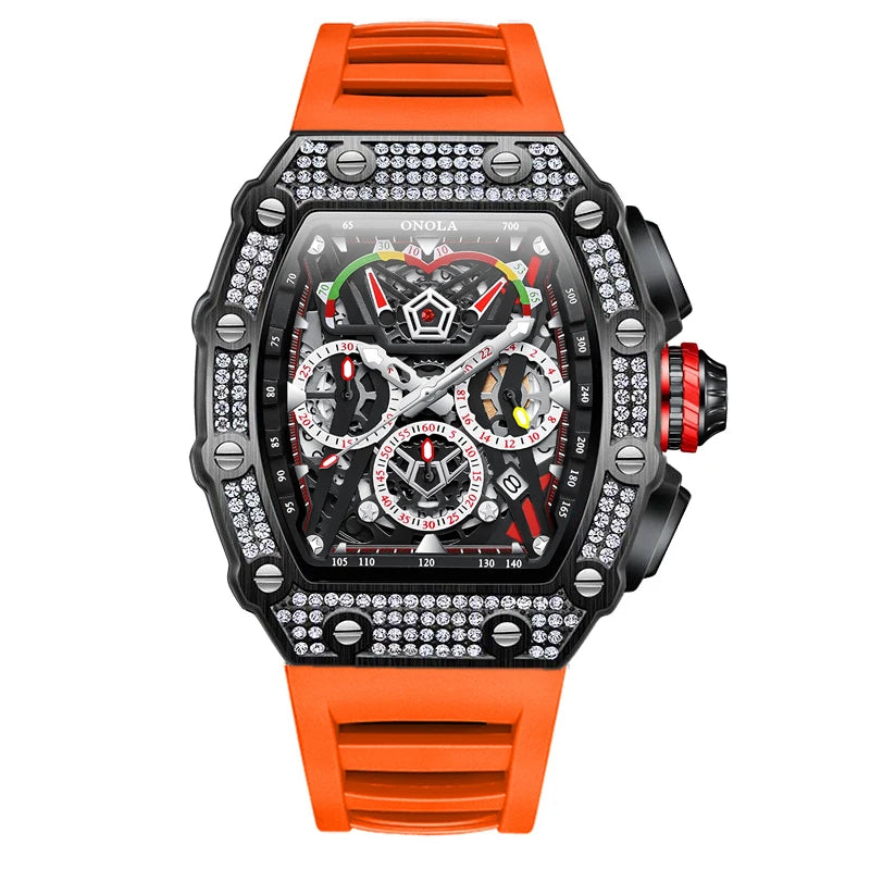 ONOLA 6827Q China Factory Customized New Multifunctional Waterproof Quartz Watches Luxury Design Quartz Movement Watches