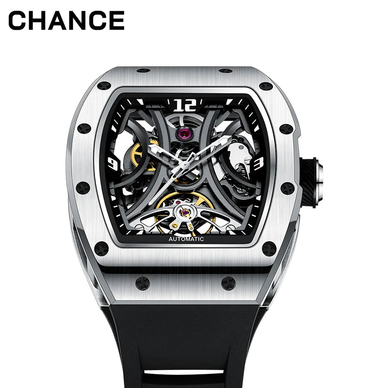 CHANCE JC-9-190G-11 Mechanical Wristwatch Tourbillon Automatic Watches Luxury Hollow Dial Men's Watch