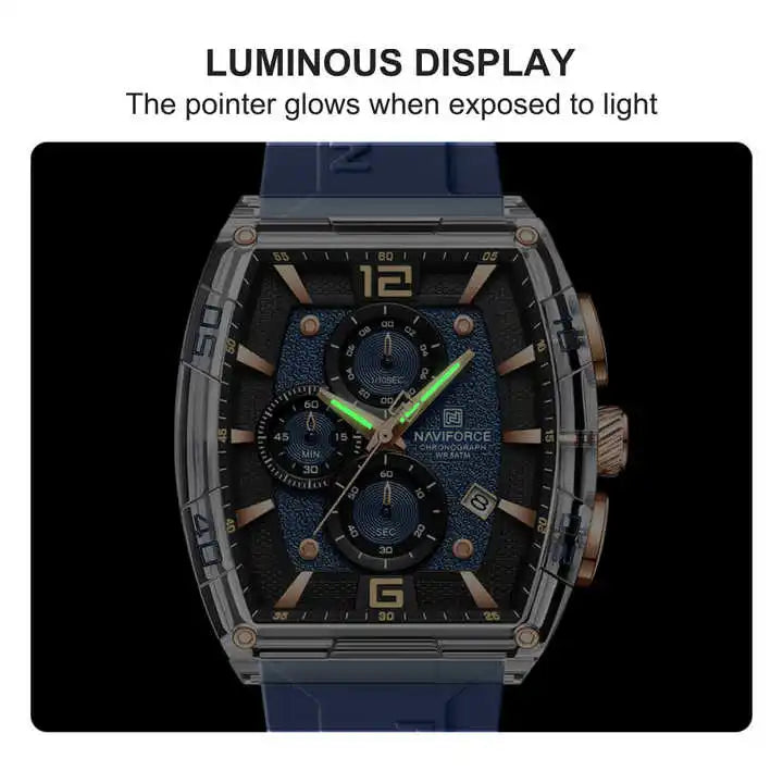 Naviforce 6101 NF6101 Branded Watches Wholesale Mens Style Chronograph Analog Original Quartz Wristwatches for Men Montre Homme