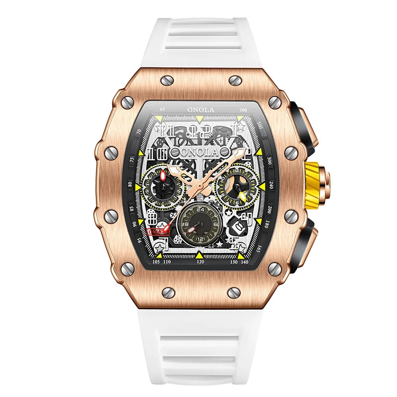 ONOLA 6832 Luxury Watches Brands for Men Luxurious Mens Mechanical Watch Sports Waterproof Tourbillon Movement Watch
