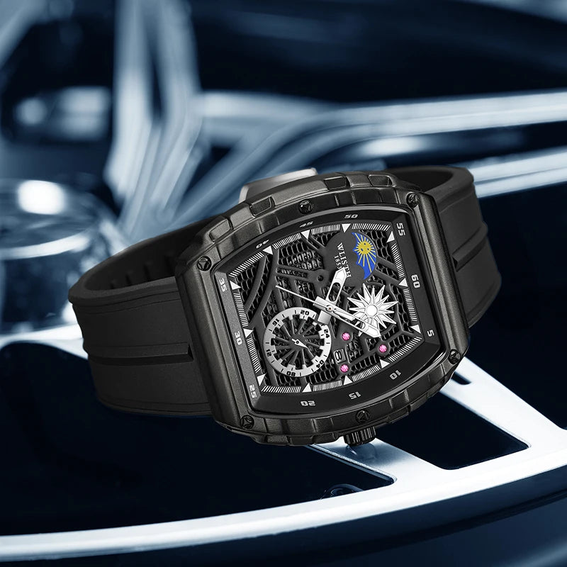 WLISTH Men's  Watch  Quartz Date Display Stainless Steel  Luminous Business Wristwatch