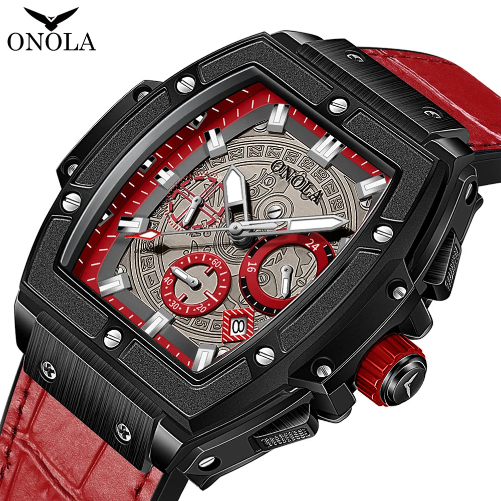 ONOLA High Quality Automatic Men's Watch Luxury Full Diamond Luminous Waterproof