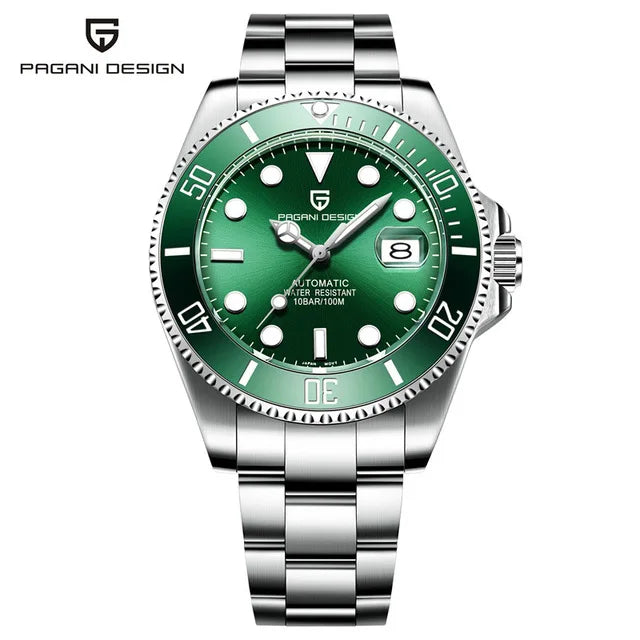 Pagani Design 1639 Sapphire Glass Watch for Men  Mechanical 100M Waterproof Quality Movement Watch New Men Wristwatch Zegarki