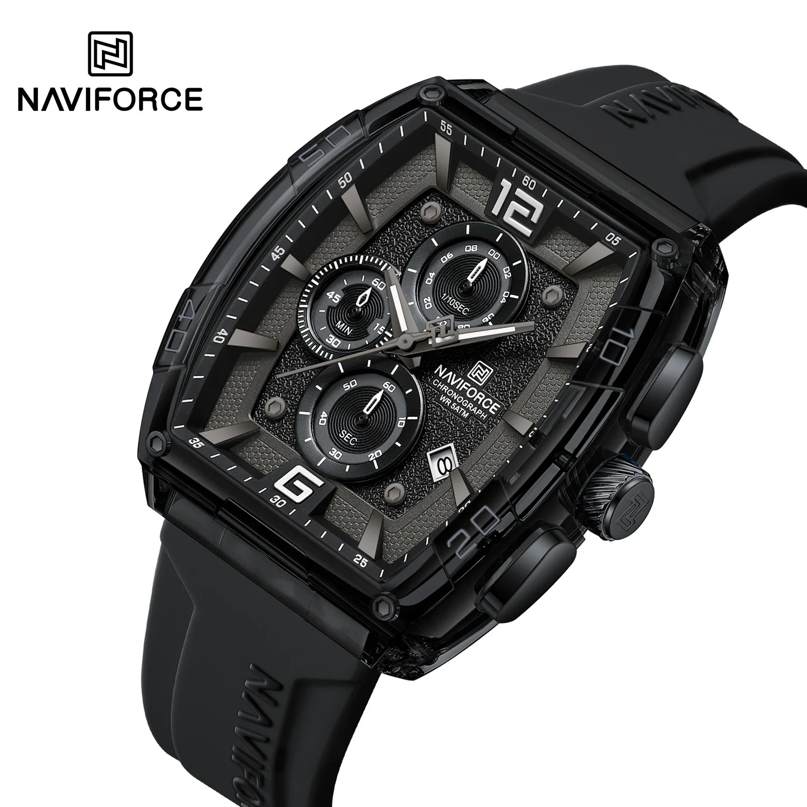 Naviforce 6101 NF6101 Branded Watches Wholesale Mens Style Chronograph Analog Original Quartz Wristwatches for Men Montre Homme