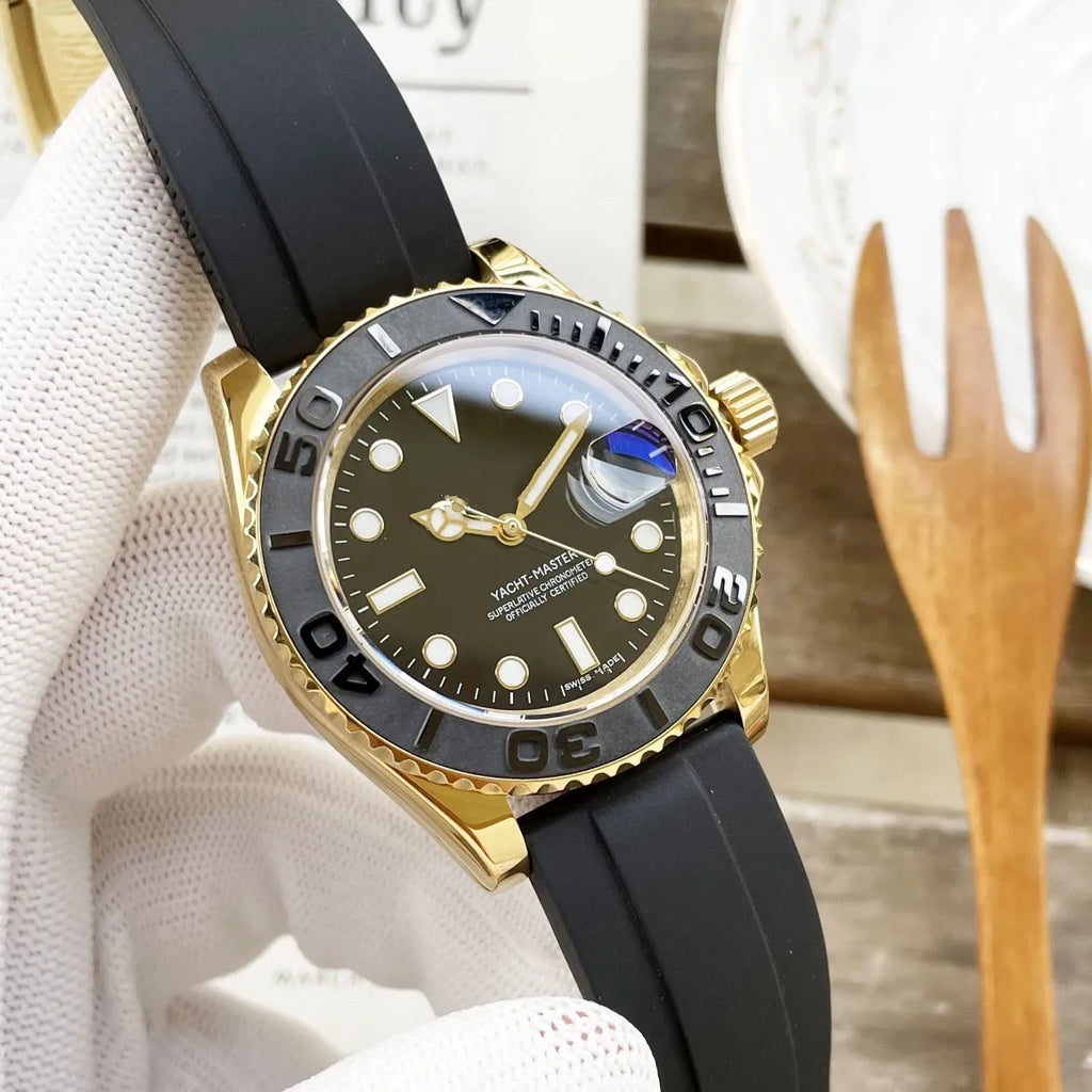 2025 Original Design Men's Mechanical Watch with Luminous Night Light Stainless Steel Dial 24mm Band Width Waterproof Features