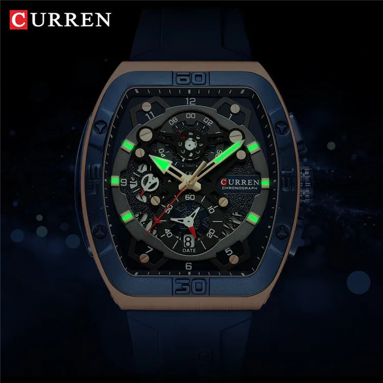 CURREN 8443 Men's Watches  Brand Waterproof Sport Wrist Watch Chronograph Quartz Watches Relogio Masculino