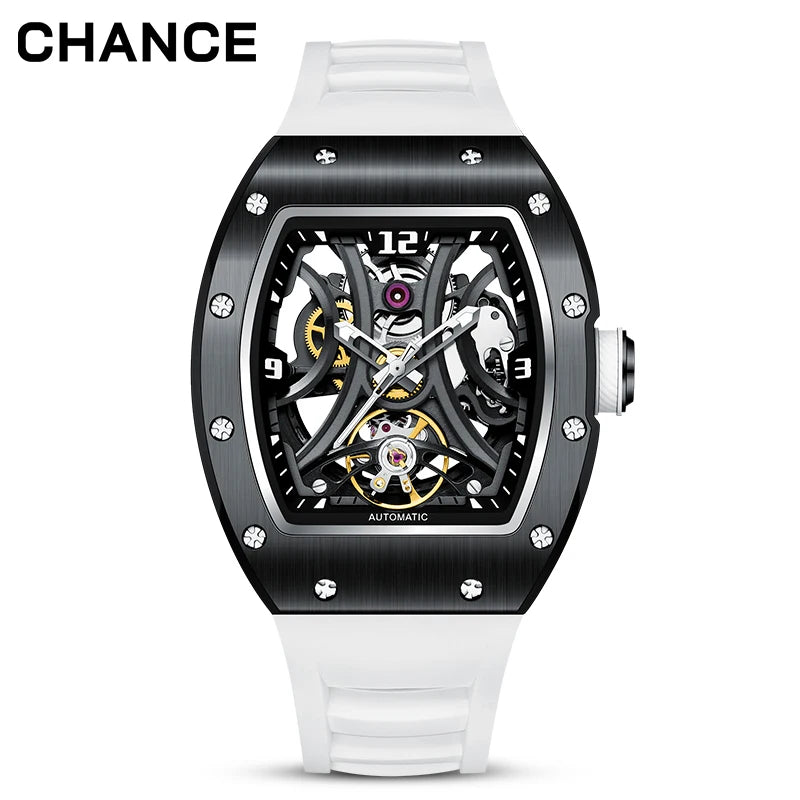 CHANCE JC-9-190G-11 Mechanical Wristwatch Tourbillon Automatic Watches Luxury Hollow Dial Men's Watch