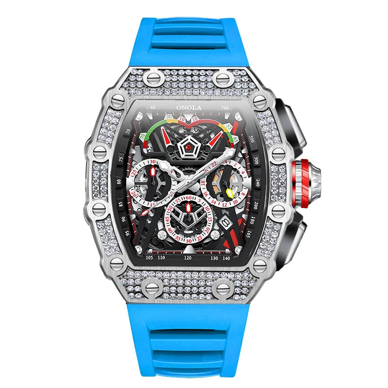 ONOLA 6827Q China Factory Customized New Multifunctional Waterproof Quartz Watches Luxury Design Quartz Movement Watches