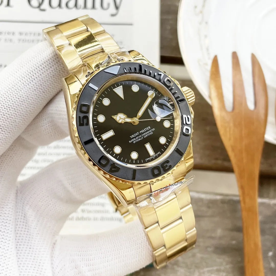 2025 Original Design Men's Mechanical Watch with Luminous Night Light Stainless Steel Dial 24mm Band Width Waterproof Features