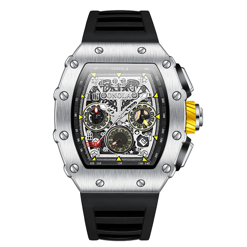 ONOLA 6832 Luxury Watches Brands for Men Luxurious Mens Mechanical Watch Sports Waterproof Tourbillon Movement Watch