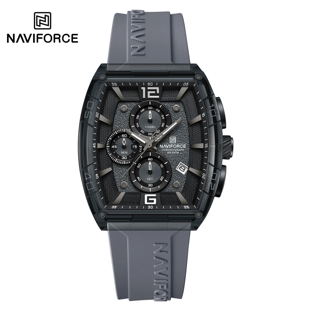 NAVIFORCE 6101 Sport Men's Watches Luminous Quartz Display Wristwatch Male Chronograph Clock Waterproof Relogio Masculino