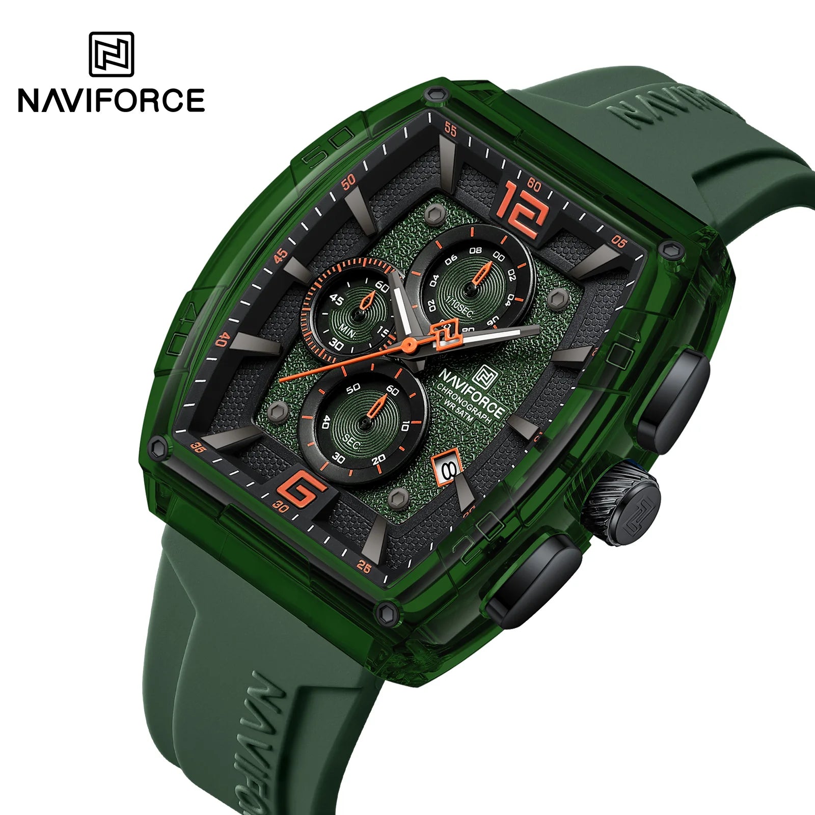 Naviforce 6101 NF6101 Branded Watches Wholesale Mens Style Chronograph Analog Original Quartz Wristwatches for Men Montre Homme