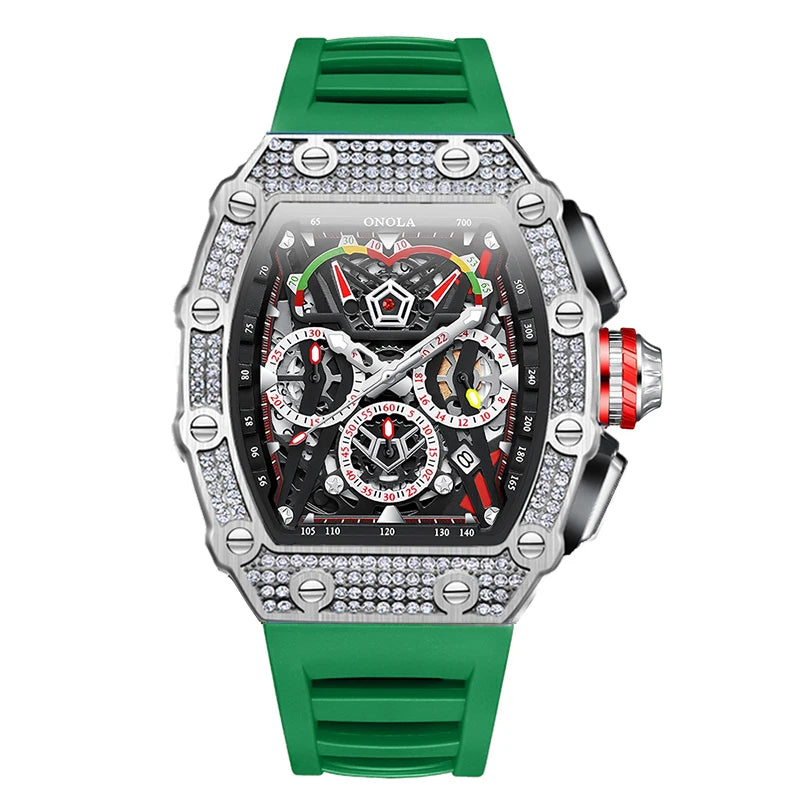 ONOLA 6827Q China Factory Customized New Multifunctional Waterproof Quartz Watches Luxury Design Quartz Movement Watches