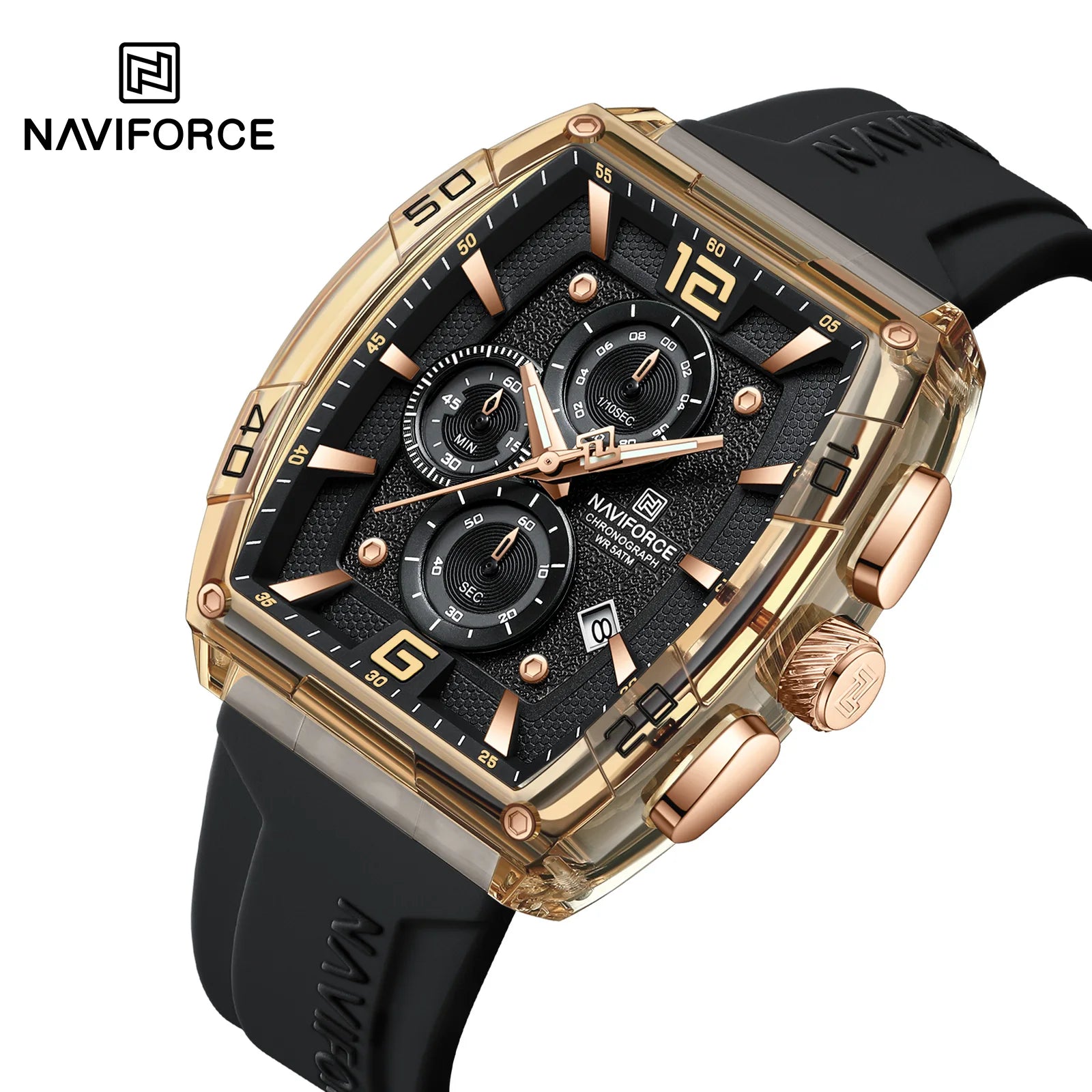 Naviforce 6101 NF6101 Branded Watches Wholesale Mens Style Chronograph Analog Original Quartz Wristwatches for Men Montre Homme