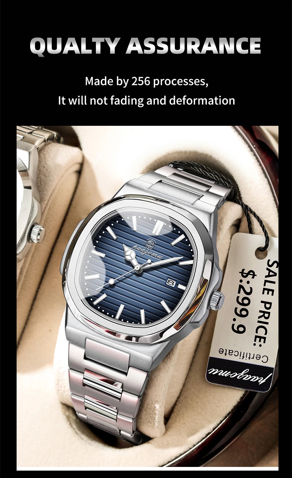 PAAZOMU 2025New Men Stainless Steel Watch Quartz Waterproof Male Clock Business Watch Mens Watches Top Brand Luxury Men Watch