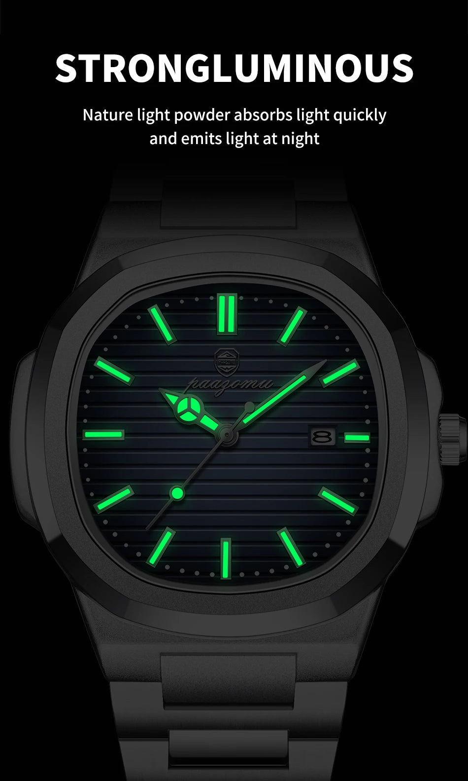 PAAZOMU 2025New Men Stainless Steel Watch Quartz Waterproof Male Clock Business Watch Mens Watches Top Brand Luxury Men Watch