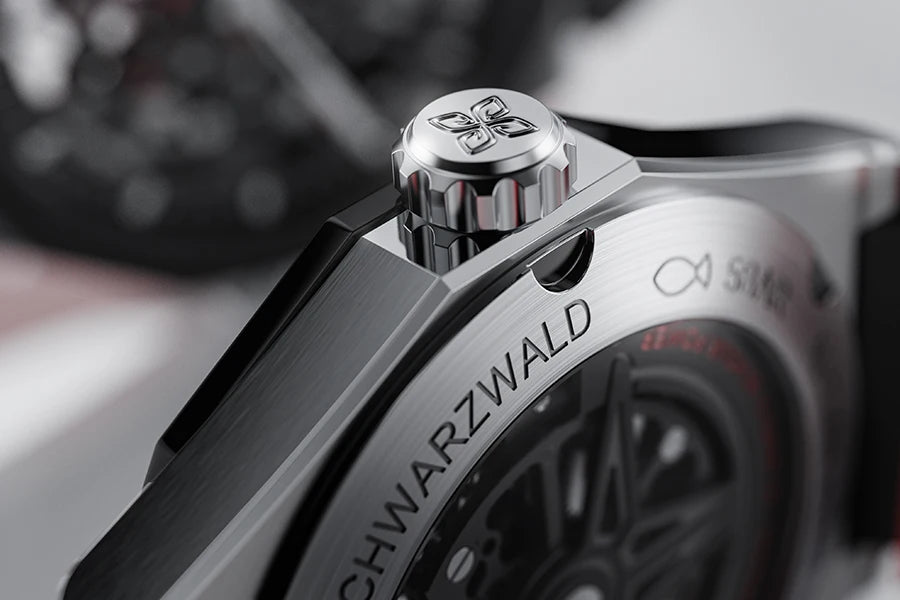 AGELOCER Original Schwarzwald Watch Men's Sports Hollow Luminous Automatic Mechanical Watch Birthday Gift for Men