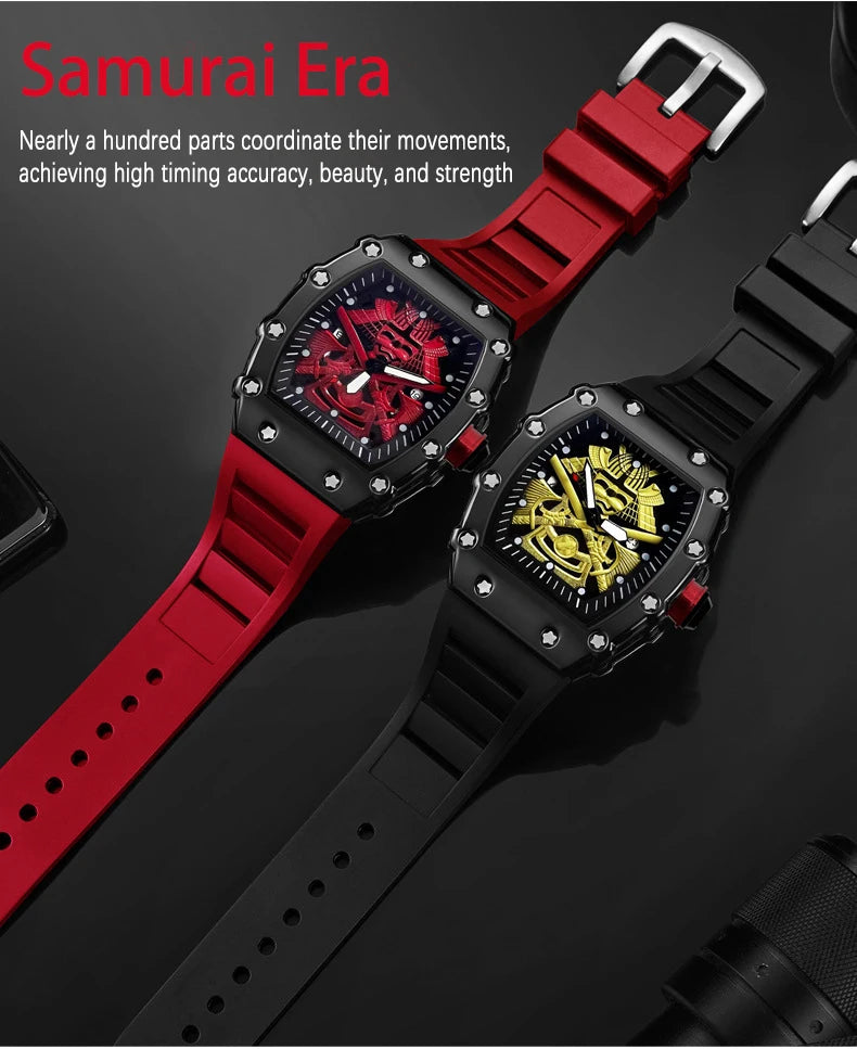 ZH39 Fashionable Men's Watch Night Light Waterproof Silicone Calendar Quartz Watch Barrel shaped Clock Birthday Gift