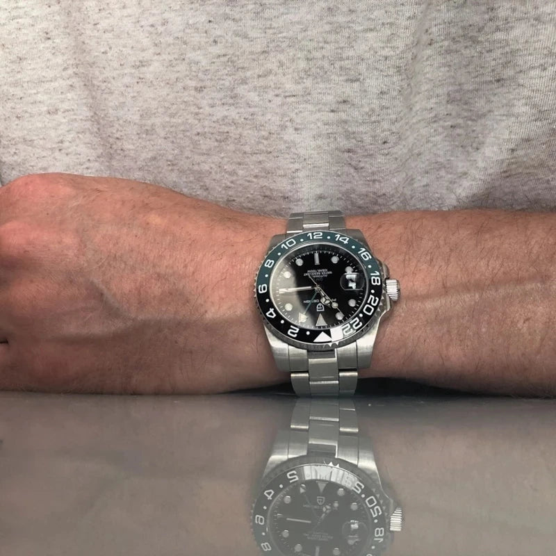 PAGANI DESIGN New NH34 Automatic Mechanical Watches Men's Luxury Sapphire Glass 40MM Ceramic GMT Wristwatch 100M Waterproof