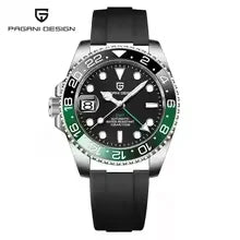 PAGANI DESIGN New NH34 Automatic Mechanical Watches Men's Luxury Sapphire Glass 40MM Ceramic GMT Wristwatch 100M Waterproof