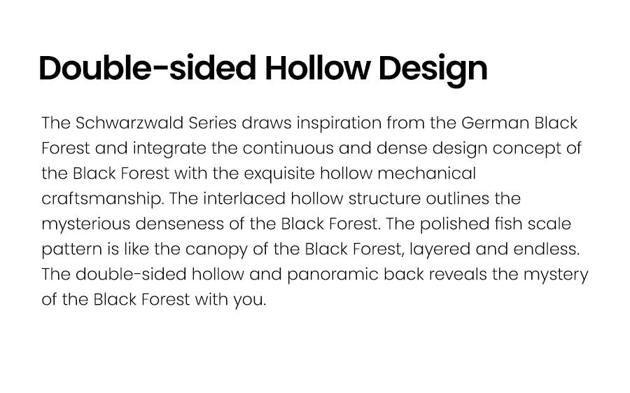 AGELOCER Original Schwarzwald Watch Men's Sports Hollow Luminous Automatic Mechanical Watch Birthday Gift for Men