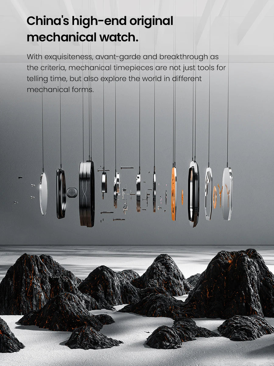 AGELOCER Original Schwarzwald Watch Men's Sports Hollow Luminous Automatic Mechanical Watch Birthday Gift for Men