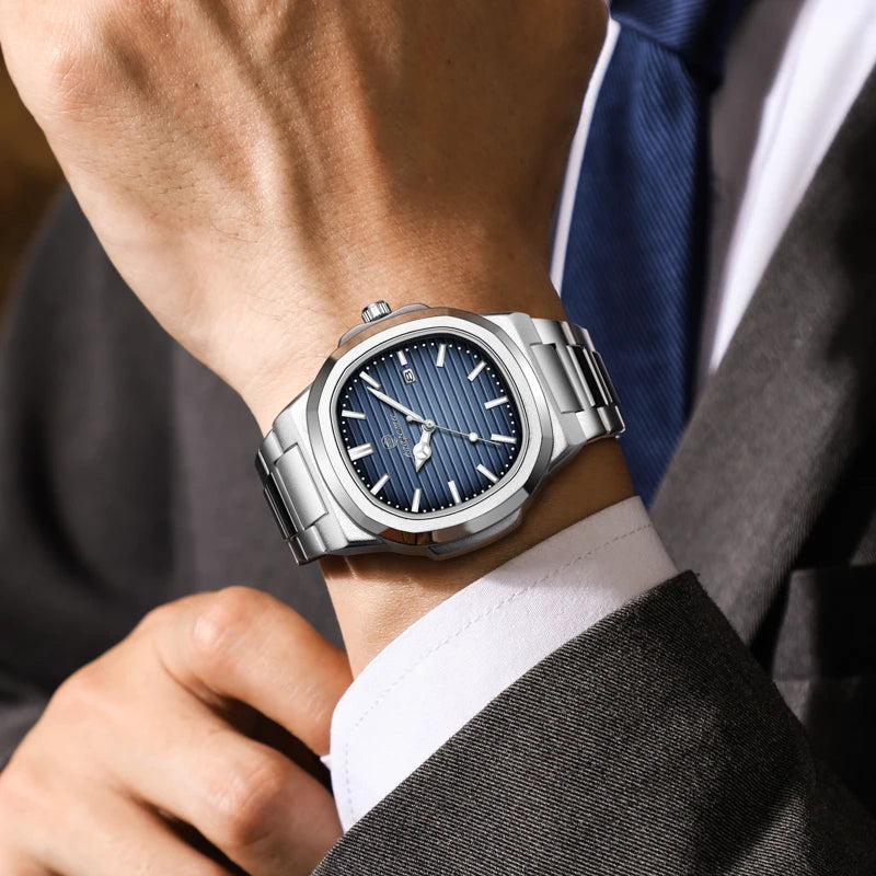 PAAZOMU 2025New Men Stainless Steel Watch Quartz Waterproof Male Clock Business Watch Mens Watches Top Brand Luxury Men Watch