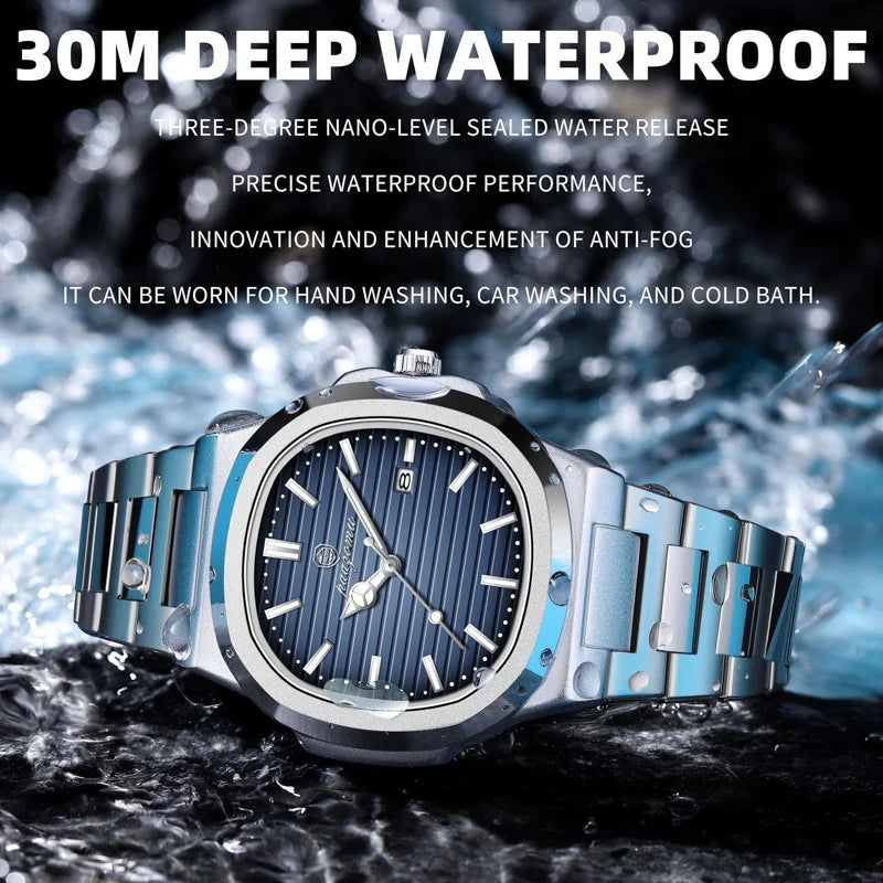 PAAZOMU 2025New Men Stainless Steel Watch Quartz Waterproof Male Clock Business Watch Mens Watches Top Brand Luxury Men Watch