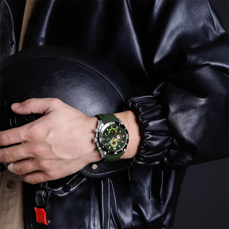 NAVIFORCE Sport Watch for Men Waterproof Quartz Wristwatch Chronograph Military Clock With Luminous Reloj Hombre Male Gift 2024