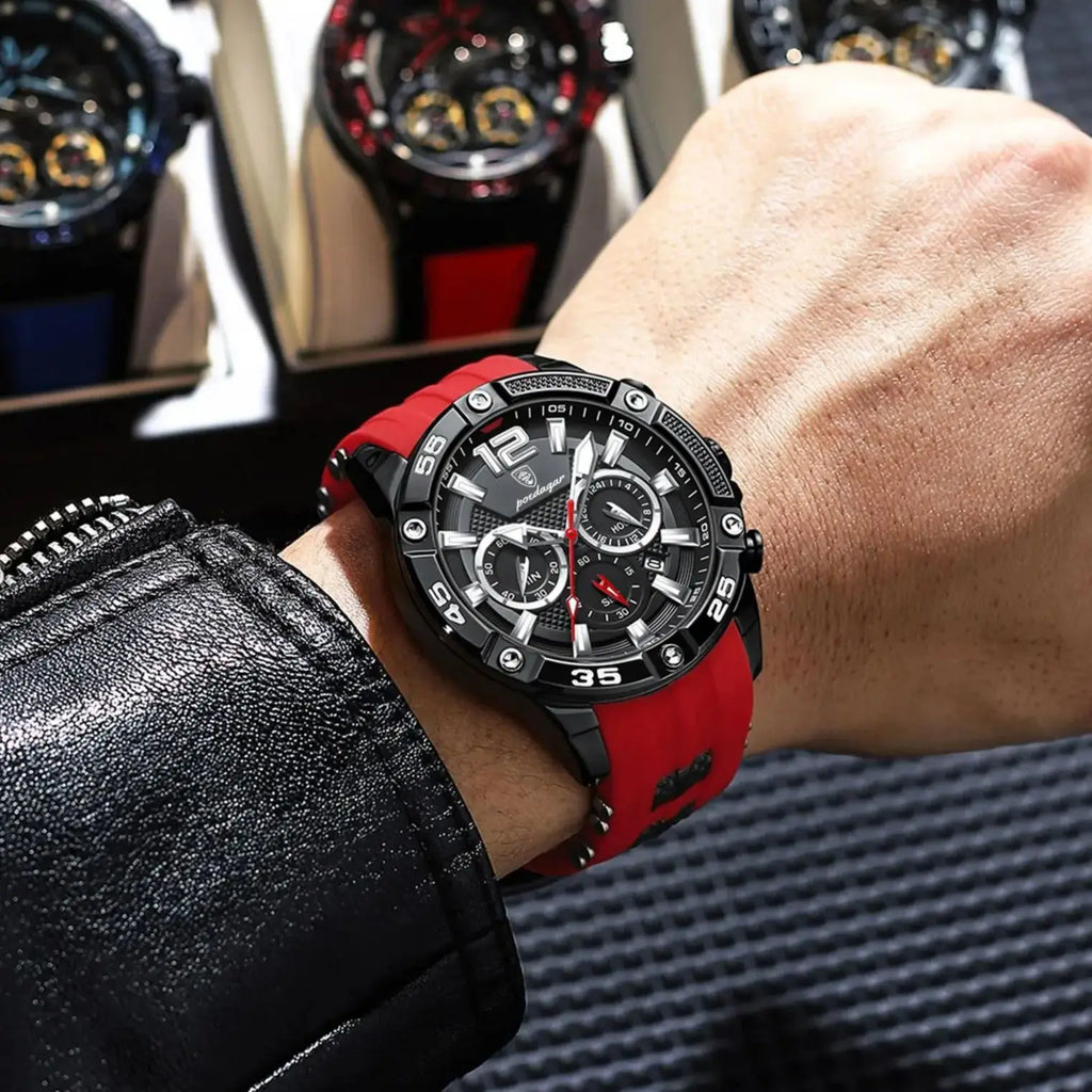 POEDAGAR Original Fashion Men's Watches Waterproof Luminous Chronograph Date Sports Man Wristwatch High Quality Quartz Men Watch
