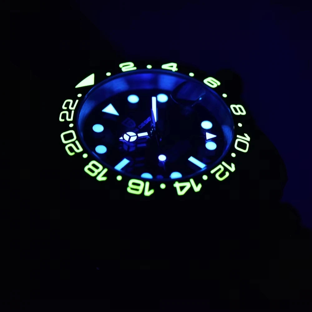 PAGANI DESIGN 2024 40MM New GMT Men Mechanical Watches NH34 AR Sapphire Automatic Watch 100M Waterproof Sports Watches for Men ﻿