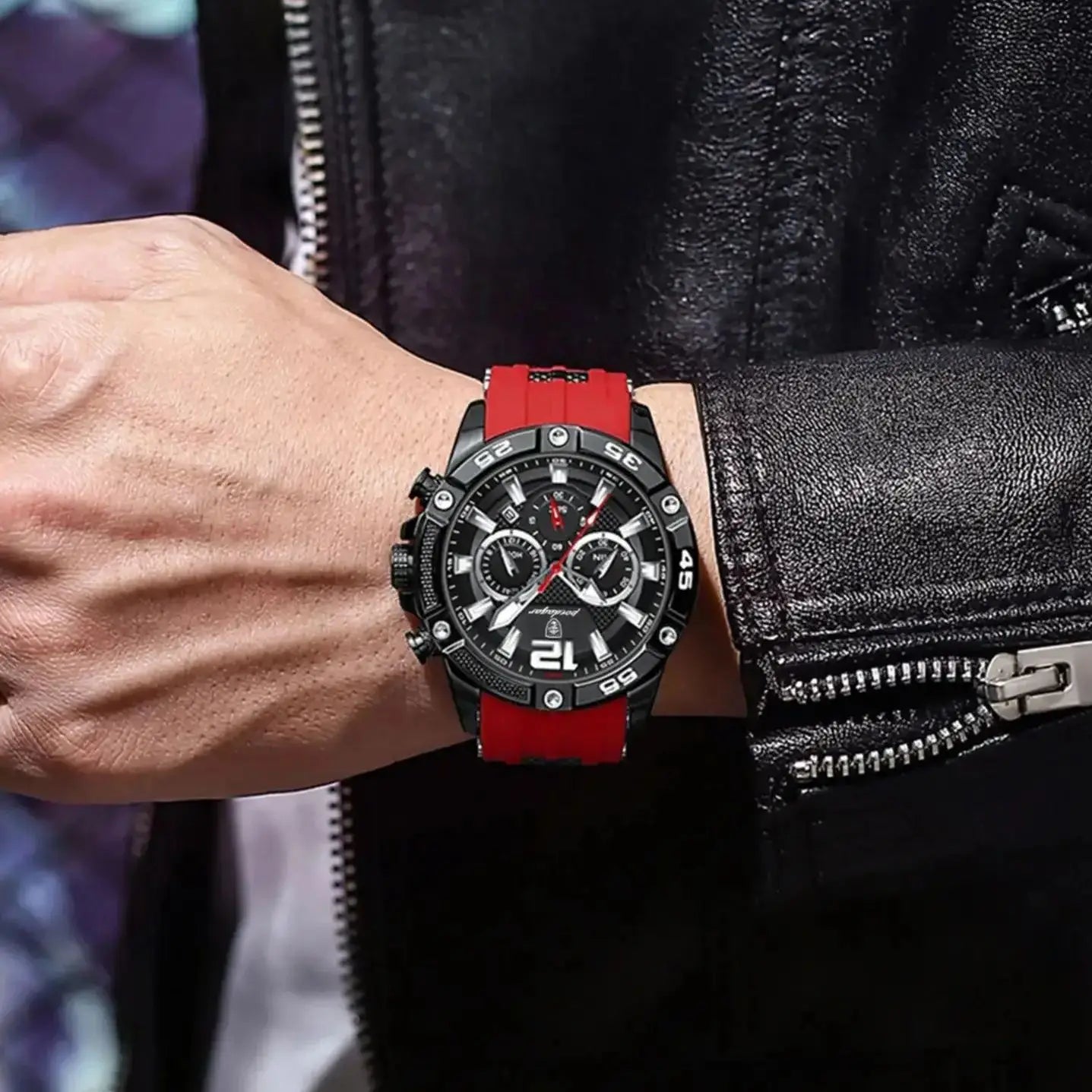 POEDAGAR Original Fashion Men's Watches Waterproof Luminous Chronograph Date Sports Man Wristwatch High Quality Quartz Men Watch