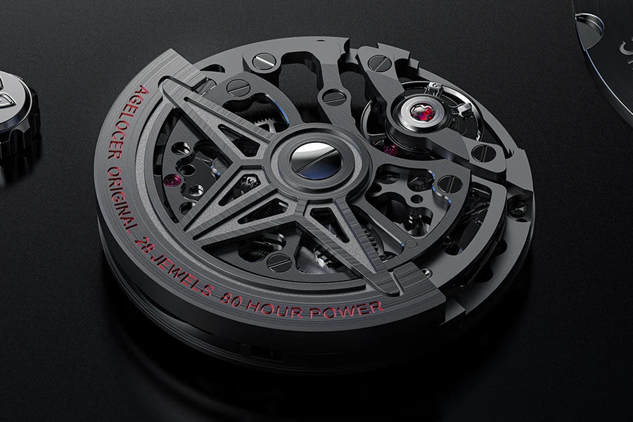 AGELOCER Original Schwarzwald Watch Men's Sports Hollow Luminous Automatic Mechanical Watch Birthday Gift for Men