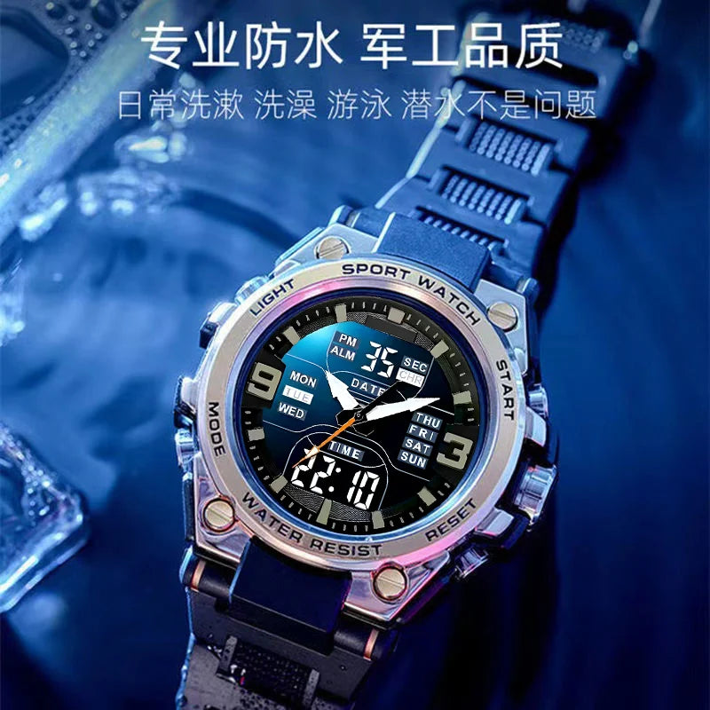 Digital Men Military Watch 50m Waterproof Wristwatch LED Quartz Clock Sport Watch Male Big Watches Men Relogios Masculino